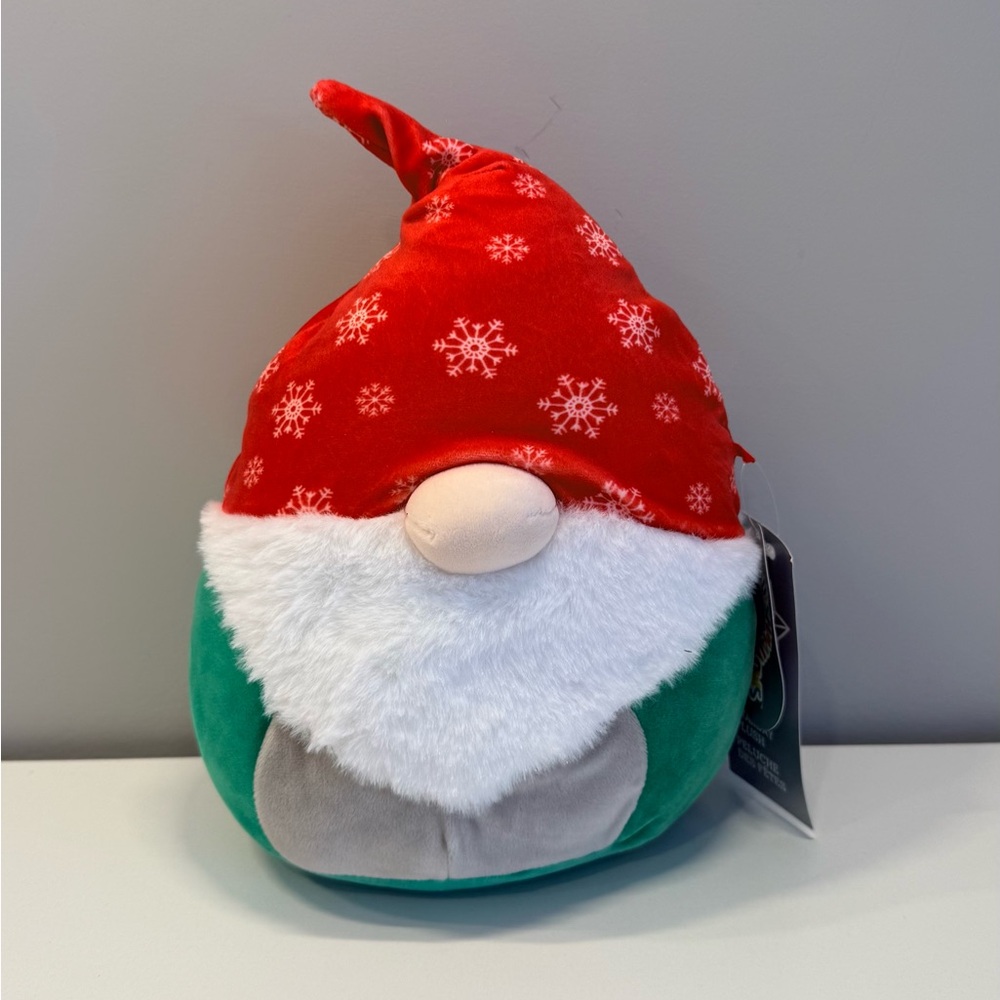 Canadian exclusive 8” Gnome Squishmallow Plush with Red Hat and Green Body